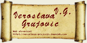 Veroslava Grujović vizit kartica